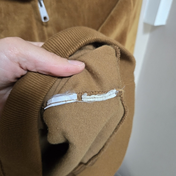 Madewell MWL Velour 1/2 Zip Sweatshirt Pullover Size Women's Medium - Picture 3 of 4